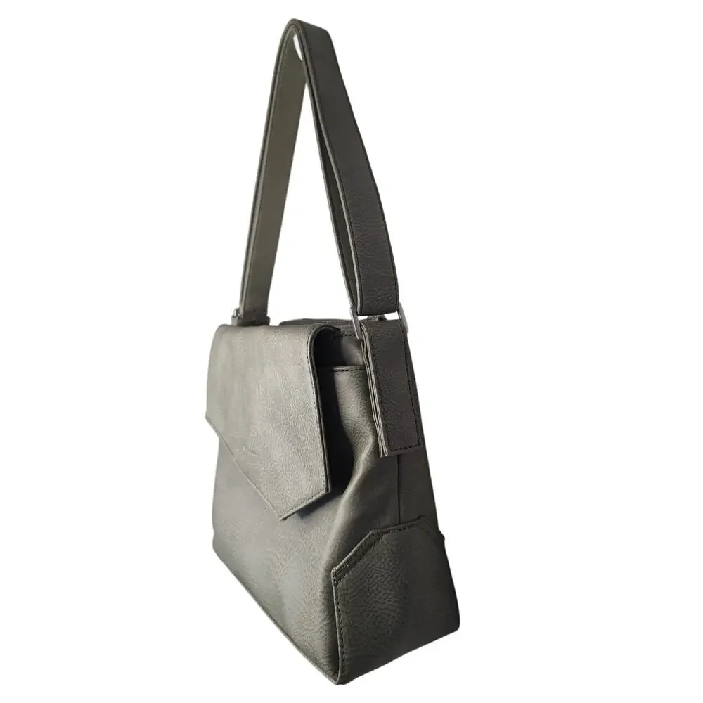 Matt And Nat Crossbody Bag Green Gray Vegan Leather Minimalist Shoulder Bag